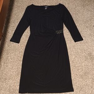 Navy Ruched Waist Dress